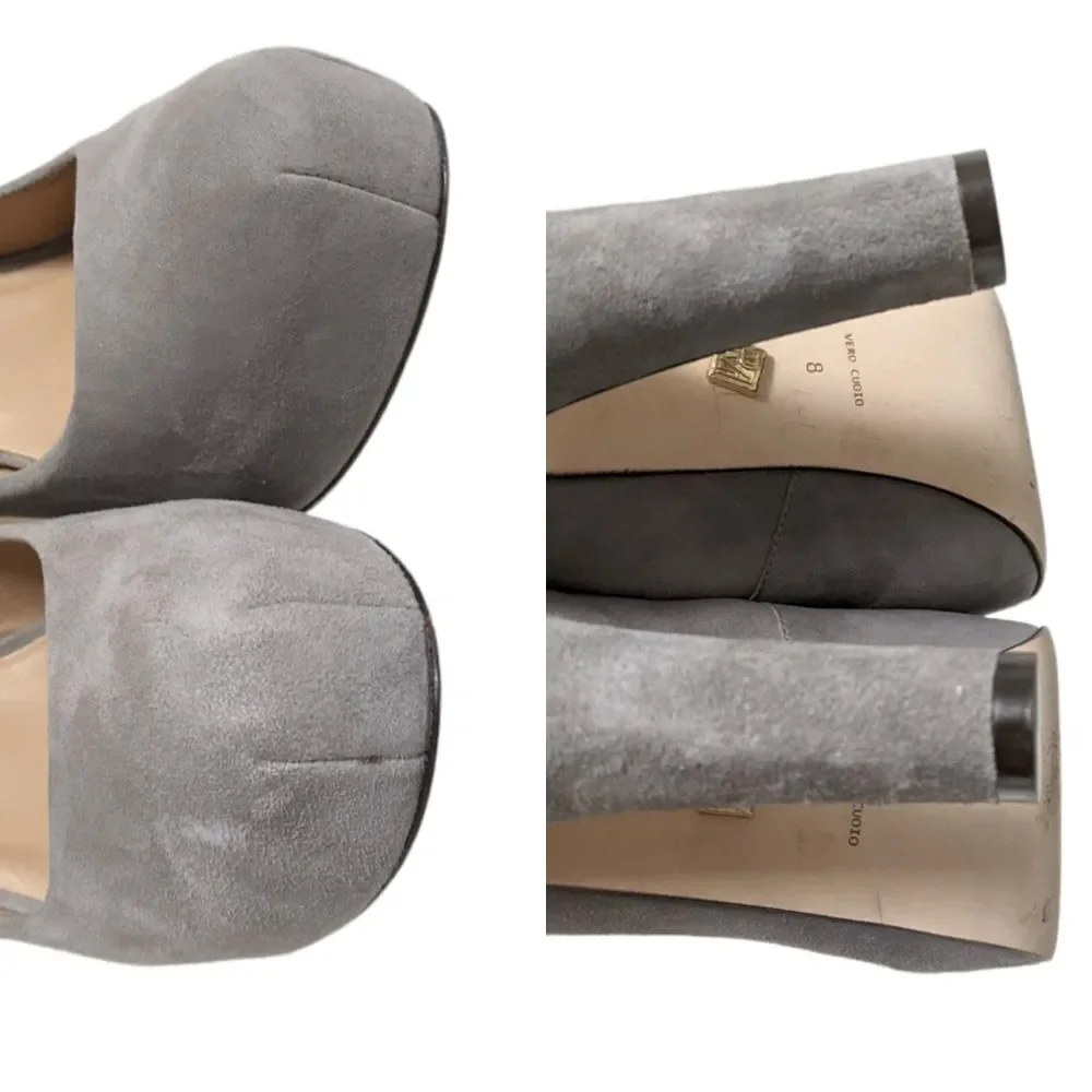 POUR LA VICTOIRE Suede Platform Minimalist Heels 8
